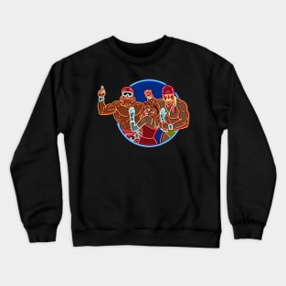 Mega Powers neon bg Crewneck Sweatshirt